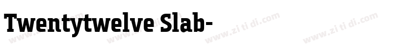 Twentytwelve Slab字体转换